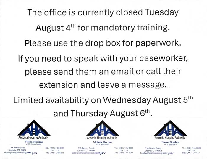 August 4th, 2026 Office Closure
